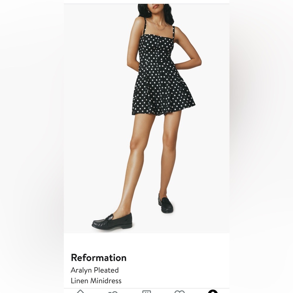 Reformation Aralyn Pleated Mini dress